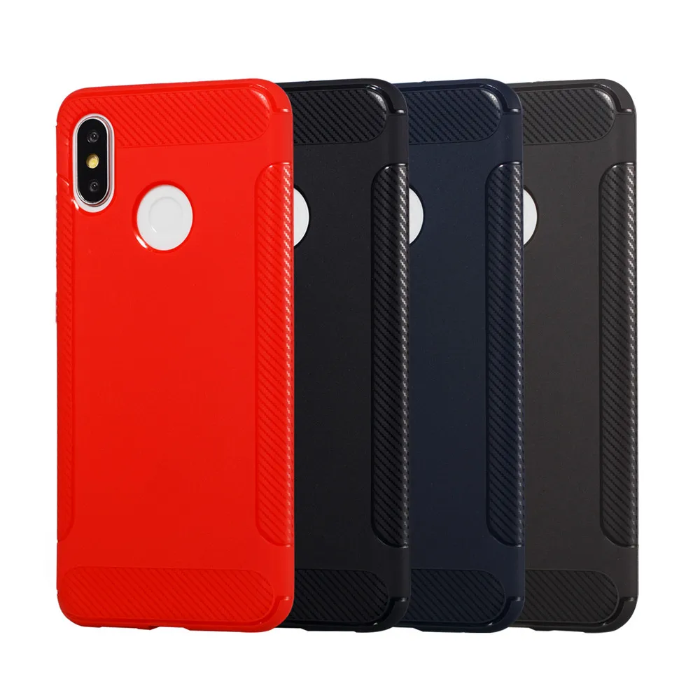 

For Xiaomi Redmi F1 6 6A Pro Note 4X 4A 5A 5 S2 Note5 Plus Black Cover Full Silicone Anti-slip Handle Case For Mi 8 A2 5X Cases