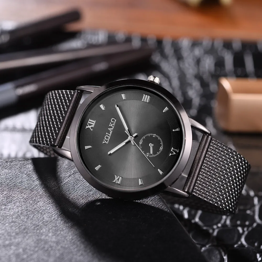 

YOLAKO Fashion Casual Brand Women Watch High Hardness Glass Mirror Ladies Clock General Mesh Belt Quartz Watches reloj mujer