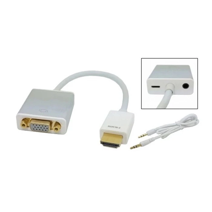 HDMI VGA адаптер конвертер с аудио кабелем папа мама для ПК/ТВ/Xbox 360 PS3 видео и V1.4