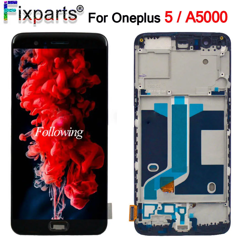 

100% Tessted Oneplus 5 LCD Display Screen Touch Panel Complete Assembly 5.5"For Oneplus 5 A5000 five LCD digitizer Screen Parts