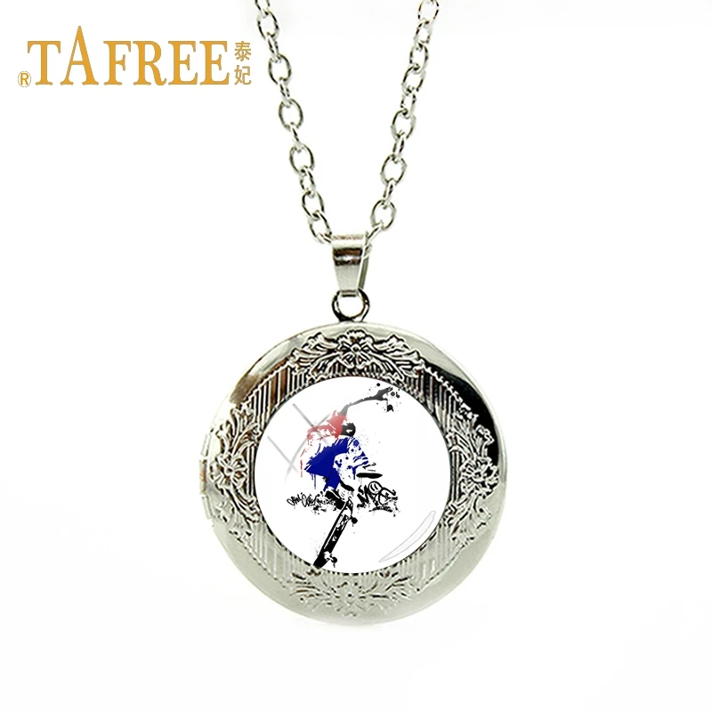 

TAFREE Elegant woman Figure skating art photo locket necklace for Children's birthday gift pendant necklace jewelry ST80