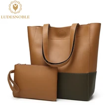 LUDESNOBLE 2017 New Designer Handbags High Quality Leather Bags Women Shoulder Bag Female Solid Casual Tote