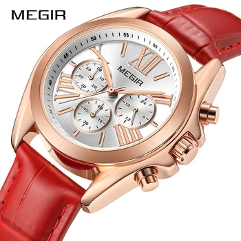 

MEGIR Fashion Women Watches Top Brand Luxury Ladies Quartz Wristwatches Clock Fashion Casual Watch for Lovers Relogio Feminino