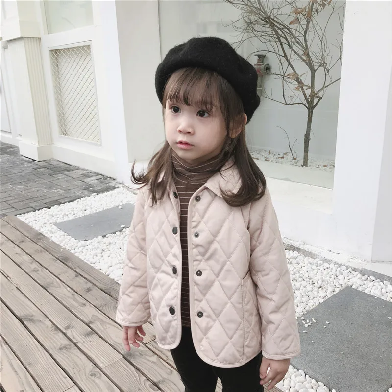

New Fashion Girls Winter Coat Kids Warm Thick Color Fur Collar Hooded Long Cotton Coats Children Cool Girl Warm Parkas Jacket