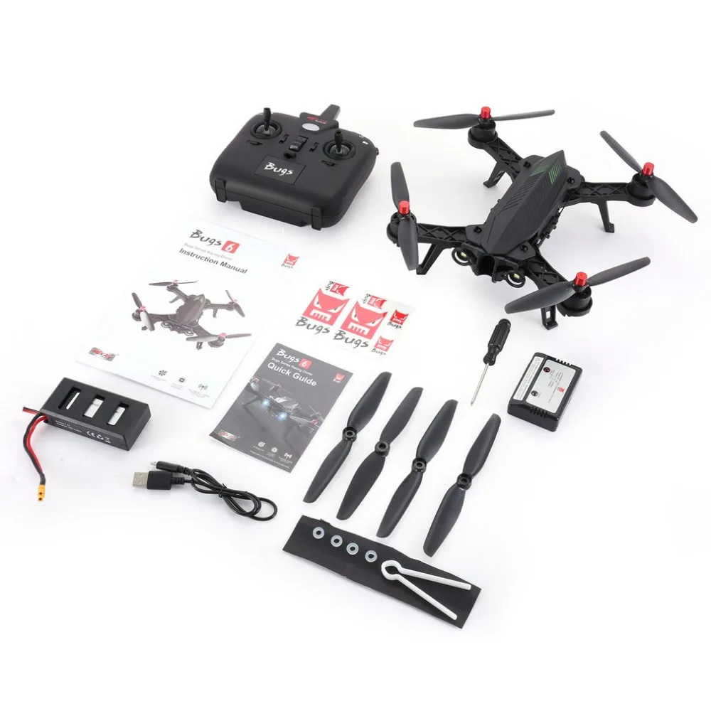

RC Drone 6 Axis Gyro Bugs 6 B6 2.4GHz 4CH RTF Racing Drone High Speed Brushless Remote Control Quadcopter Helicopter Toys Gift