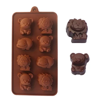 

10PCS 3D Silicone Chocolate Fondant Cookies Cute Animal Shape Fondant Cake Tools Cake Decorating Sugarcraft