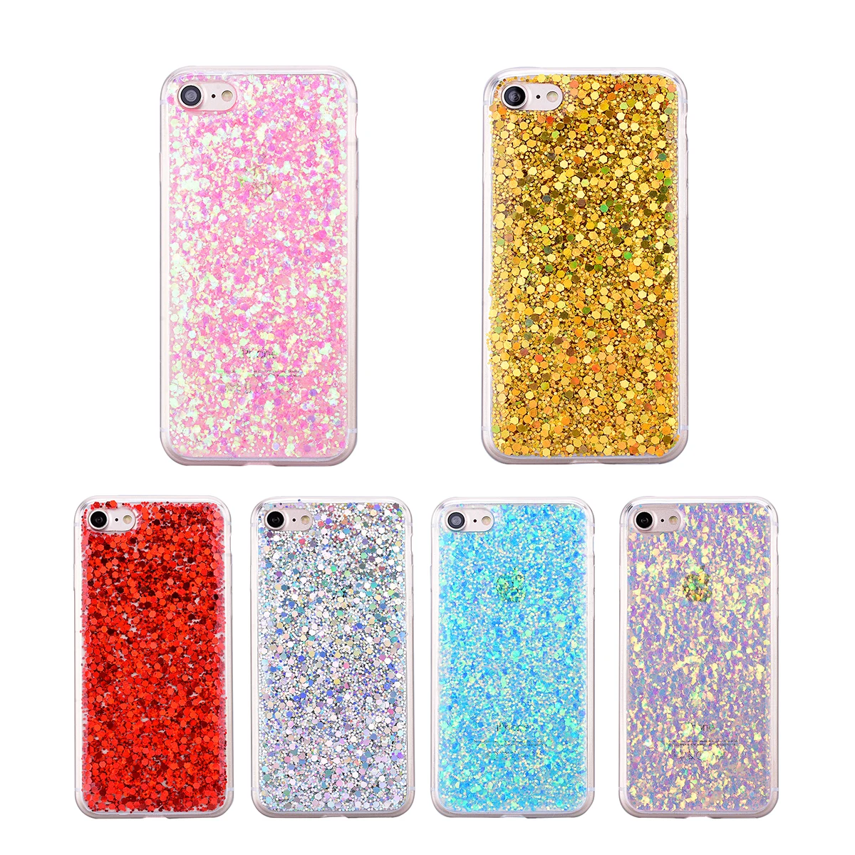 Yokata 2 in 1 Case For iphone 7 plus Shockproof Cover for iPhone Fitted case soft Bling Glitter Silicone girls |