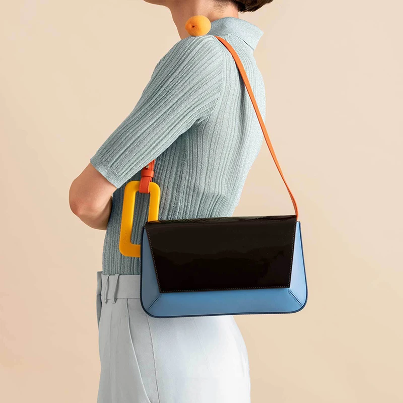 

Fashion Personality Shoulder Bags For Women Acrylic Handle Handbag Ladies High Quality Flap Bag Small Square Bag Bolsa Feminina