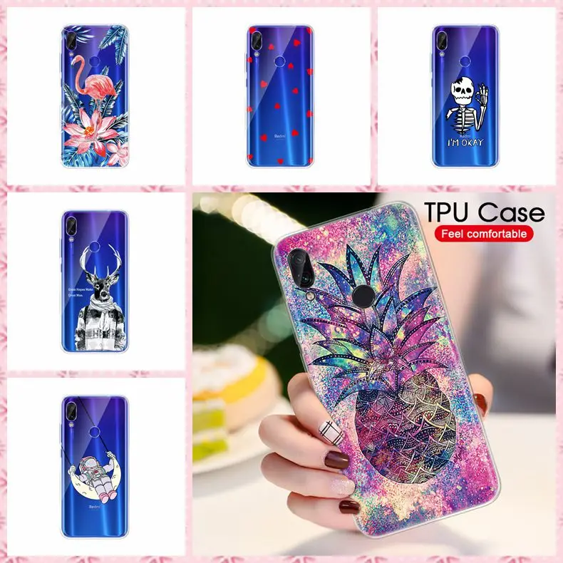

Transparent Cute Pattern Phone Housing For Xiaomi Redmi Note 5 7 6 Pro Mi9 SE 6A Mi 8 A2 Lite A1 Case Soft Silicone Back Cover