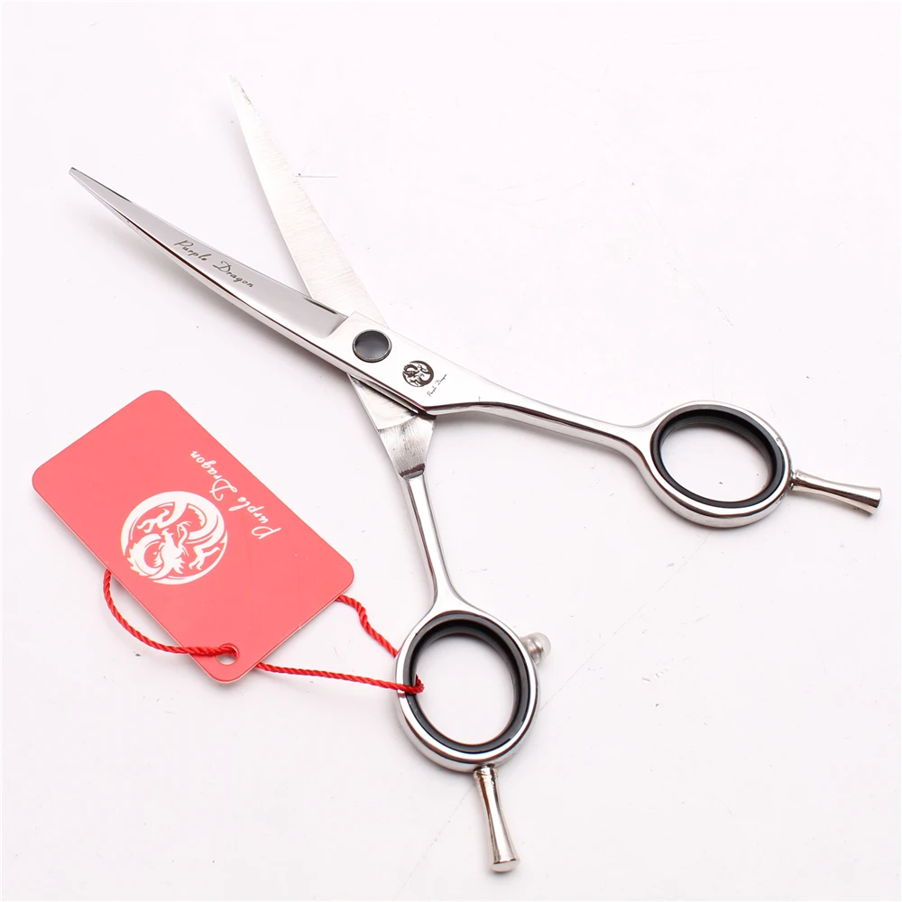 5.5" 6" 7" 8" 440C Z1028 Purple Dragon Barber Scissors Bend Up Shears Up Curved Scissors Professional Hair Scissors Dropshipping