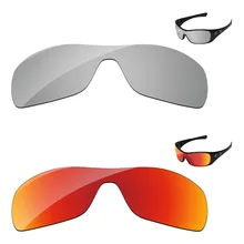 Хромированные серебряные и огненные красные 2 шт зеркальные поляризованные Сменные линзы для солнцезащитных очков Antix оправа UVA и UVB Защита