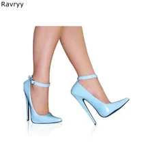 Для женщин, цвет: голубой, высокий каблук Остроносые пикантные туфли-лодочки 16 см небесно-Обувь на высоком каблуке; женские модельные туфли на каблуке-шпильке каблуки, модель Show Клубные вечерние туфли