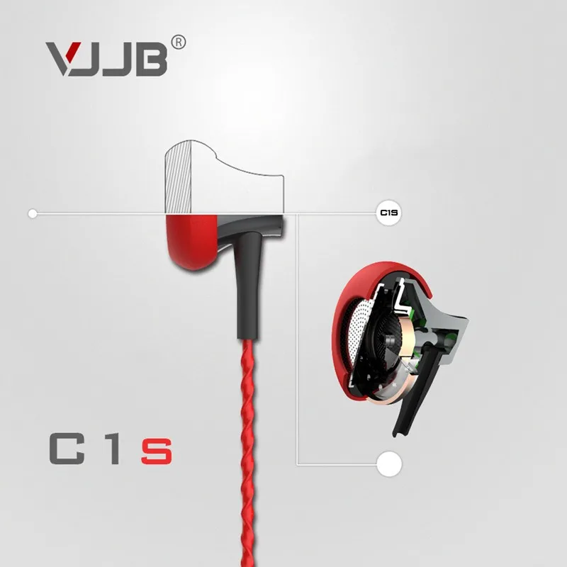 VJJB C1S HIFI MP3 музыкальный телефон спортивные наушники-вкладыши металлические Магический звук