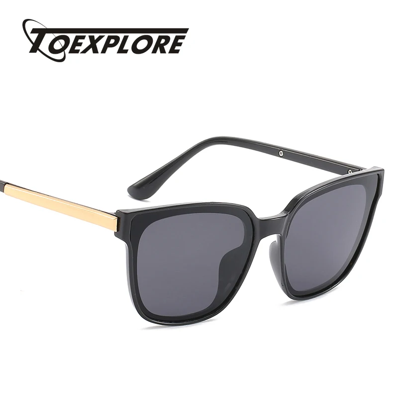 Toexplore Fahion Square Women Sunglasses Men Brand Designer Eyewear Vintage Retro Luxury Mirror