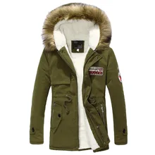 Danjeaner Neue Winterjacke Pelzkragen Herren Daunenjacke Baumwolle gefütterte Mantel Verdickung Jacke Parka Männer Manteau Homme Hiver