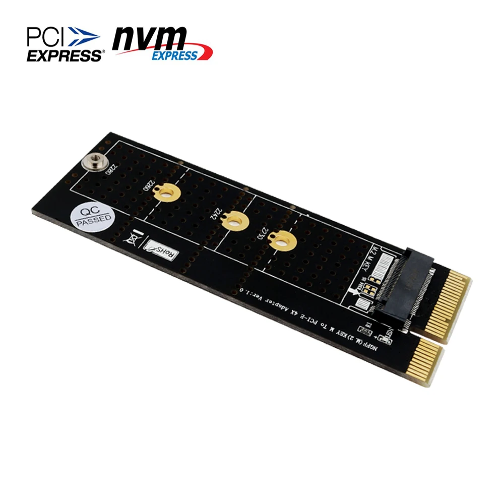 NGFF(M.2) nvme M key SSD для адаптера pci-e 4X(вертикальная установка), NGFF(M.2) nvme M key SSD, адаптер pci-e 4X, твердотельный диск