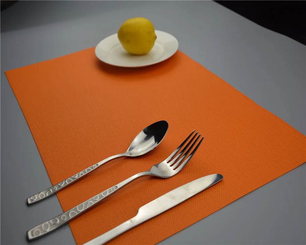 

4PCS/LOT Placemats, PVC Placemat Bar Mat, Acessorios De Cozinha, 30*45cm Plate Mat E6, Table Mat Set, Kitchen Hot Pads JI 0805