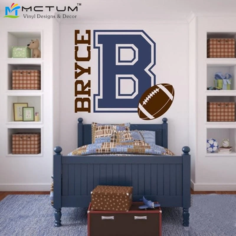 boys bedroom football