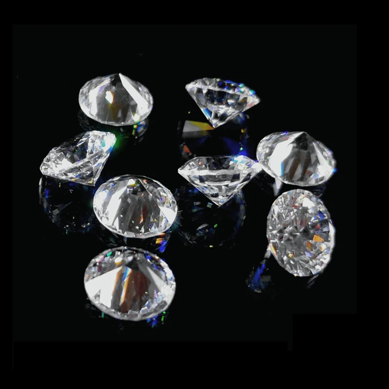 Круглая блестящая огранка 7 0 мм 1.2ct F цвет моиссанитов Свободный Камень VVS1