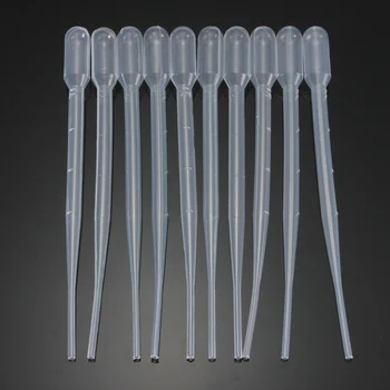 

Kicute 10Pcs Transparent Plastic Eye Dropper Set Liquid Transfer Graduated Pipettes for Lab Experiment Medical Microbiology 2ml