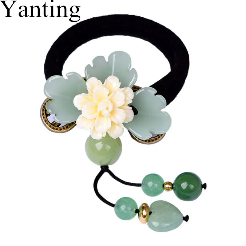 Yanting этнические эластичные украшения для волос женщин и девочек 2019 стеклянные