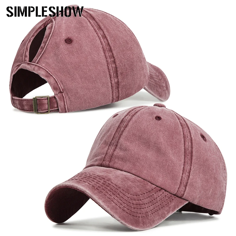 

SIMPLESHOW New Baseball Cap Women Men Solid Snapback Hat Female Casual Caps Trucker Mesh Blank Visor Baseball Hat Adjustable