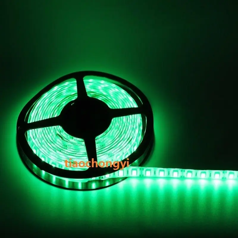 5050 гибкий светодиодный светильник RGB белый светодиодный светильник лента красный зеленый синий белый теплый белый DC5V 12 в 24 В 5 метров/рулон - Испускаемый цвет: Green