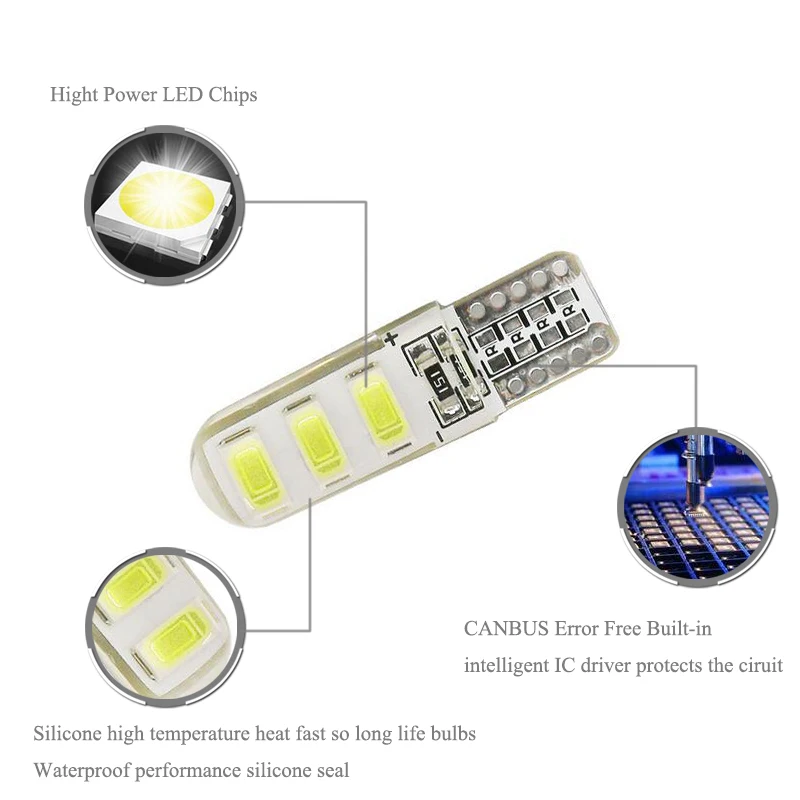 2x T10 W5W светодиодный 5630SMD Автомобильные стояночные огни Sidelight нет ошибок для Subaru