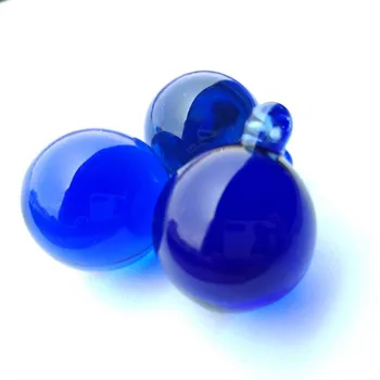 

6pcs/lot 30mm Blue Crystal Glass Magical Ball Smooth Sphere Pendants For Christmas Tree Hanging Supplies, Home Decoration