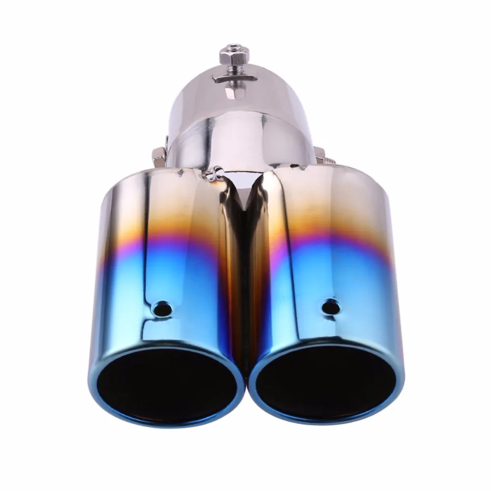 

Car Auto Stainless Steel Round Exhaust Muffler Tip Automobile Rear Tail Muffler Dual Exhaust Pipe Car Rear Tip Throat Liner