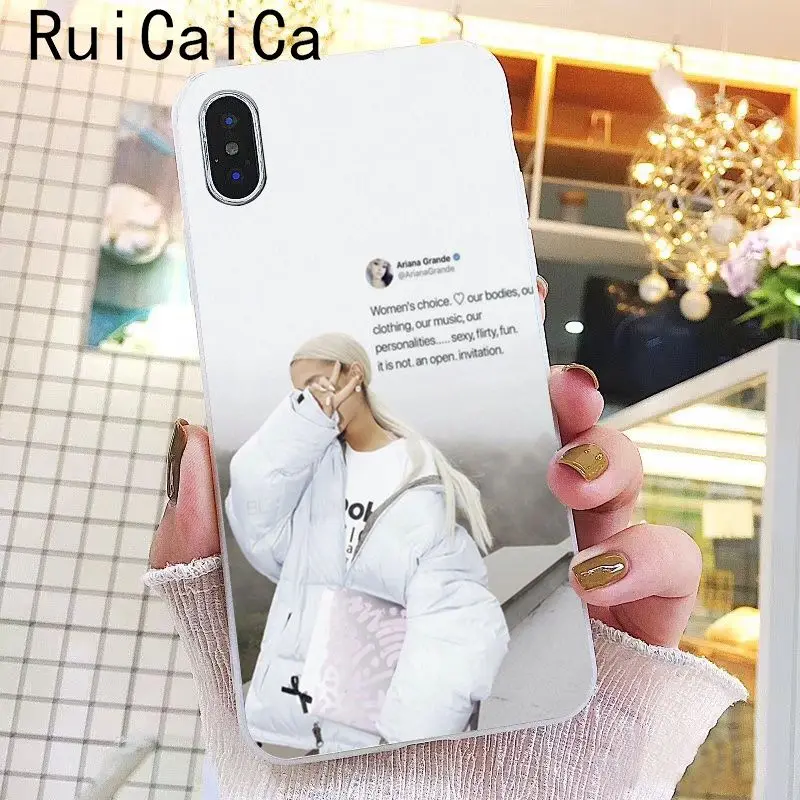 Ruicaica Ariana Grande God is a woman DIY печать рисунок чехол для телефона для iPhone 8 7 6 6S Plus X XS MAX 5 5S SE XR 10 Чехол - Цвет: A8