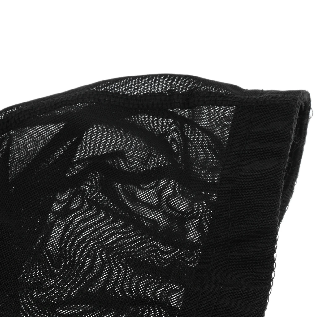 Black Spandex Dome Cap Mesh Hair Net For Making Wigs Snood Stretchy Wig Cap