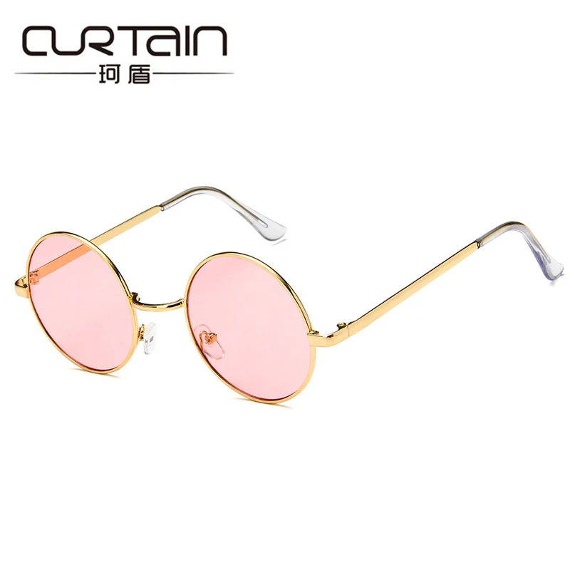 Занавес, классические круглые очки, солнцезащитные очки, Корейская версия, Ретро стиль, для мужчин и женщин, модные солнцезащитные очки, BLINDER lunetes De Soleil - Цвет линз: Розовый