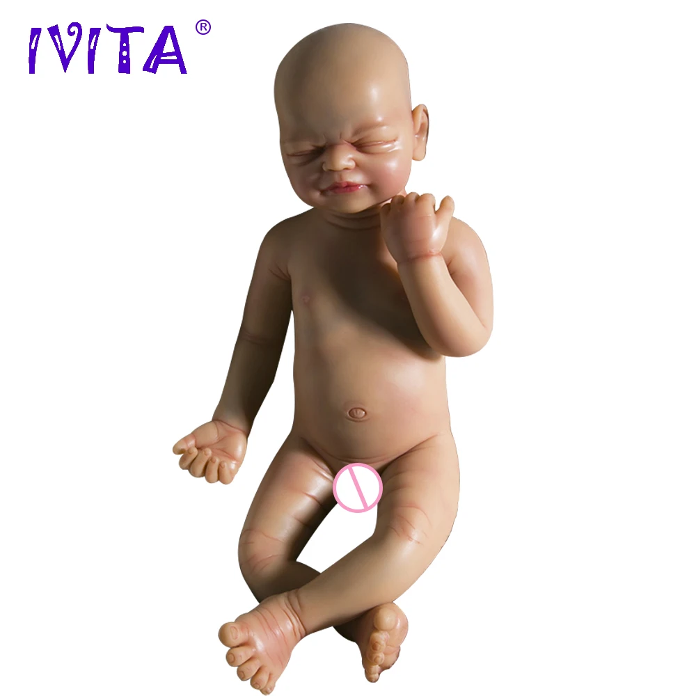 

IVITA 56cm Silicon Baby Dolls Newborn Baby Doll Reborn Babies Silicone Doll Child Inner Stainless Steel Skeleton Moveable Doll