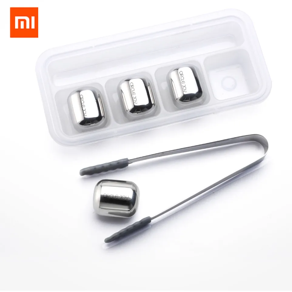Comprar Xiaomi Original Mijia círculo de la alegría cubito de hielo 304 de acero inoxidable de uso a largo plazo lavable máquina de hielo para el Club de vinos zumo de fruta