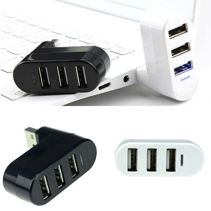 Rotatable High Speed 3 Ports USB HUB 2.0 USB Splitter Adapter for Notebook/Tablet Computer PC Peripherals