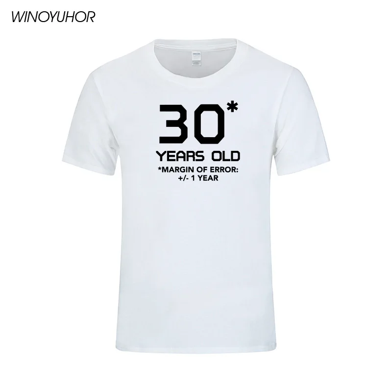 30 Years Margin 1 Year T-shirts Men Birthday Gifts For Men Summer Funny Short Sleeve Cotton T Shirt Tops - T-shirts -