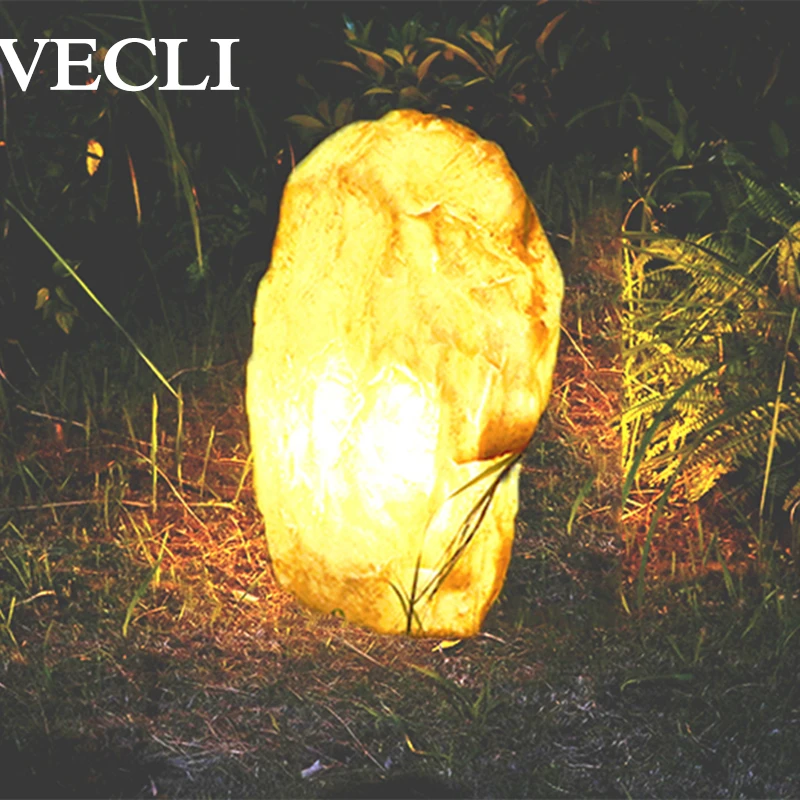 

Vecli Lawn Landscape Lighting Big Luminescent Stone Decorative Style Outdoor Gargen Roadside Hotel