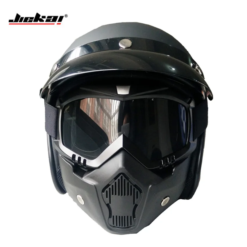 Мотоцикл JIEKAI шлемы с открытым лицом с маской в горошек ретро шлем для мотоциклистов винтажные шлемы moto rcycle capacetes de moto