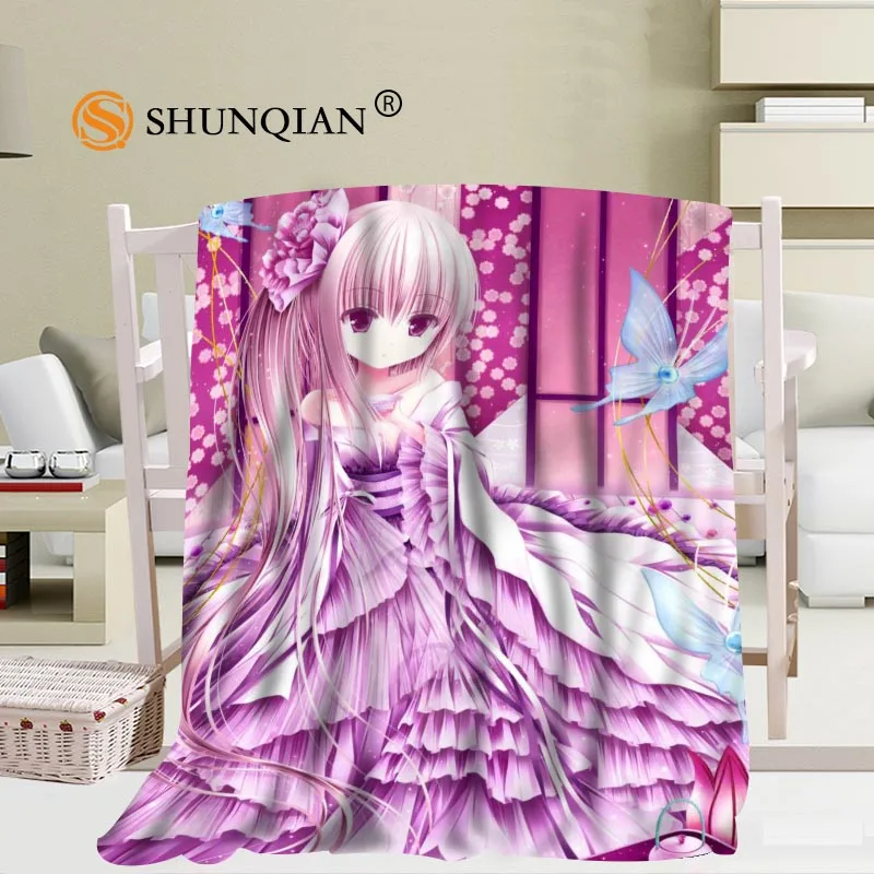 مخصص أنيمي الفتيات بطانية كنبة مكتب بطانية المحمولة بطانية ناعمة السرير الطائرة السفر الكبار المنزل بطانية