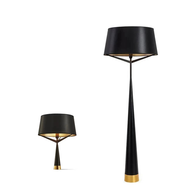 Boreal Europe Style Modern Floor Lamps Fashion Iron Lighting Black Boreal Europe Style Modern Floor Lamps Fashion Iron Lighting Black Gold Lamp Cover Simple Hotel Bedroom Living Room Home