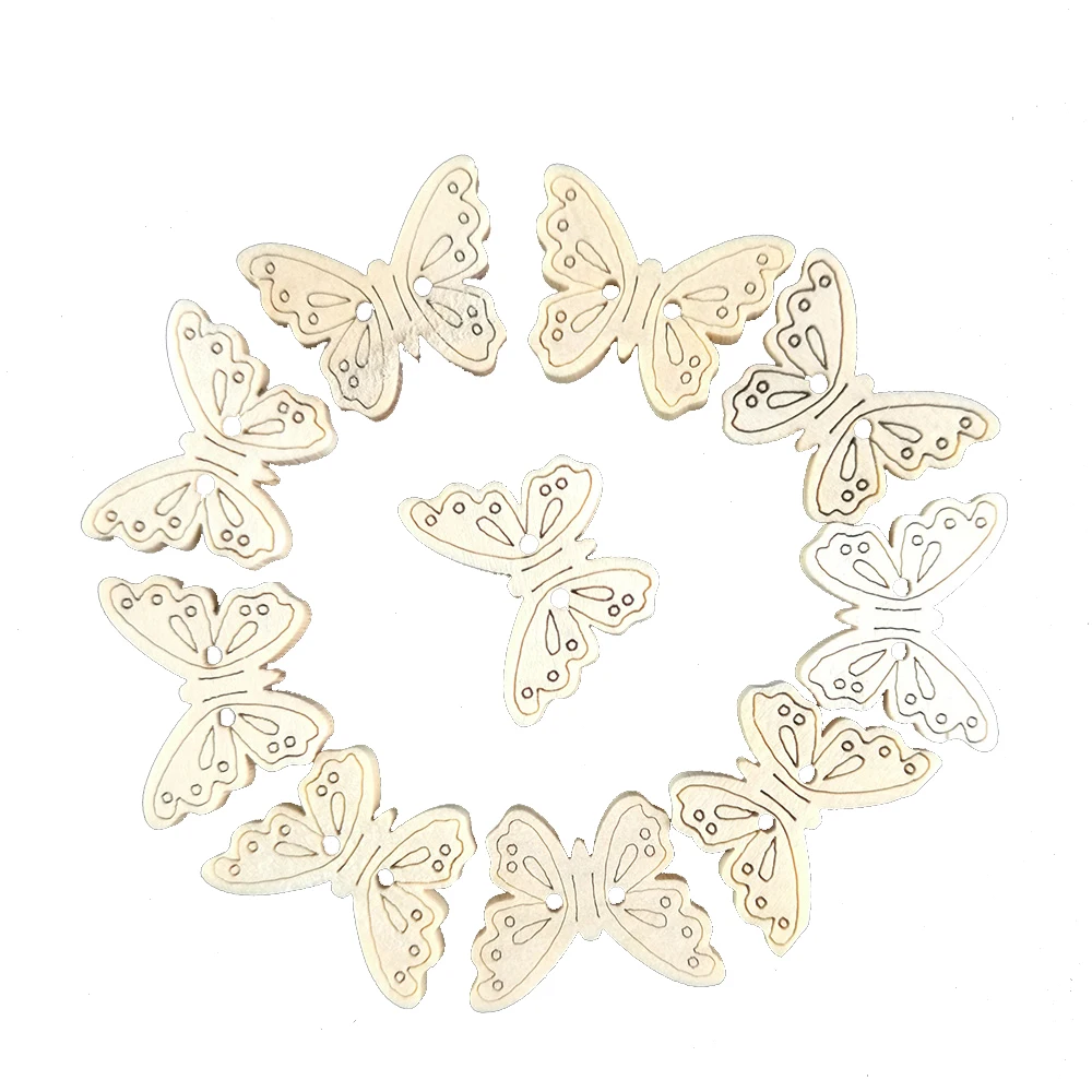 

Wood Buttons Scrapbooking Crafts Cartoon Wooden Button 2 Holes Craft Decoration Children Home Party DIY Accessories