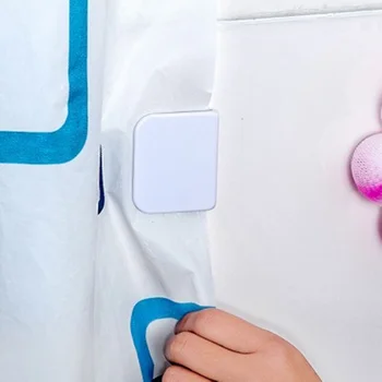 

1set Practical shower curtains buckle viscose bath curtain holder clip Windproof fixed hook home bathroom accessories