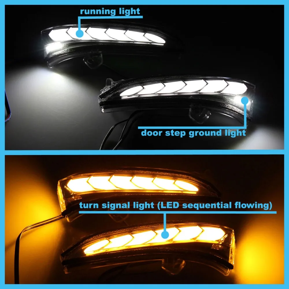 Вращающаяся динамическая зеркальная лампа светодиодный последовательный световой сигнал поворота для 2013- Ford Mondeo