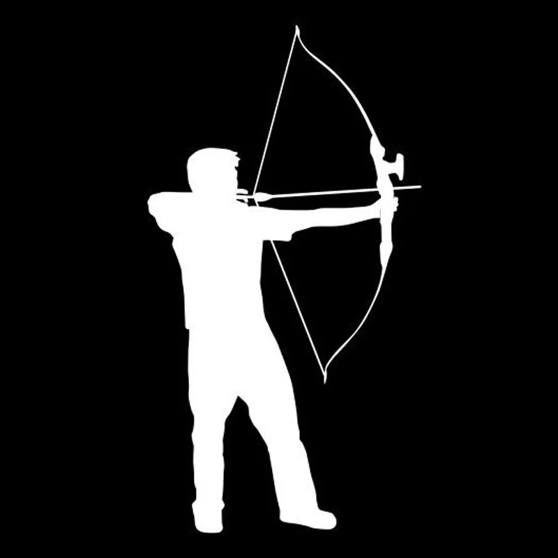 10.6*19.5CM Artistic Sticker Bow And Arrow Shooting Waterproof Reflective Vinyl Car Stickers 10.6*19.5CM Artistic Sticker Bow And Arrow Shooting Waterproof Reflective Vinyl Car Stickers