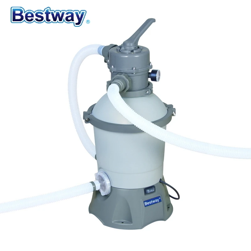 58397 Bestway 530 Гал песочный фильтр для 1100-16000L бассейн коррозионно-стойкие бак 6 позиций ValveTop фланцевый зажим дизайн