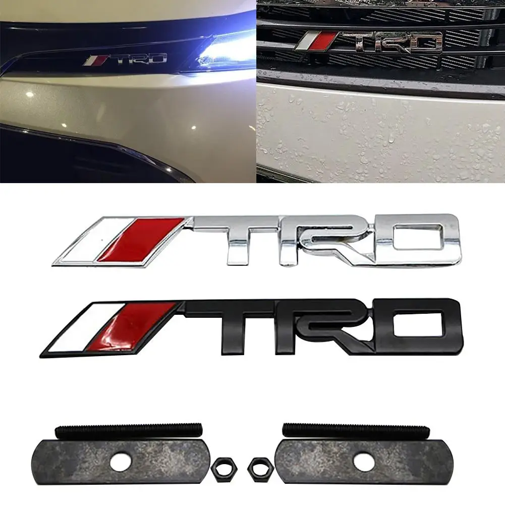 

Fashion TRD Letter Metal Car Grille Emblem Badge Sticker Decoration for Toyota