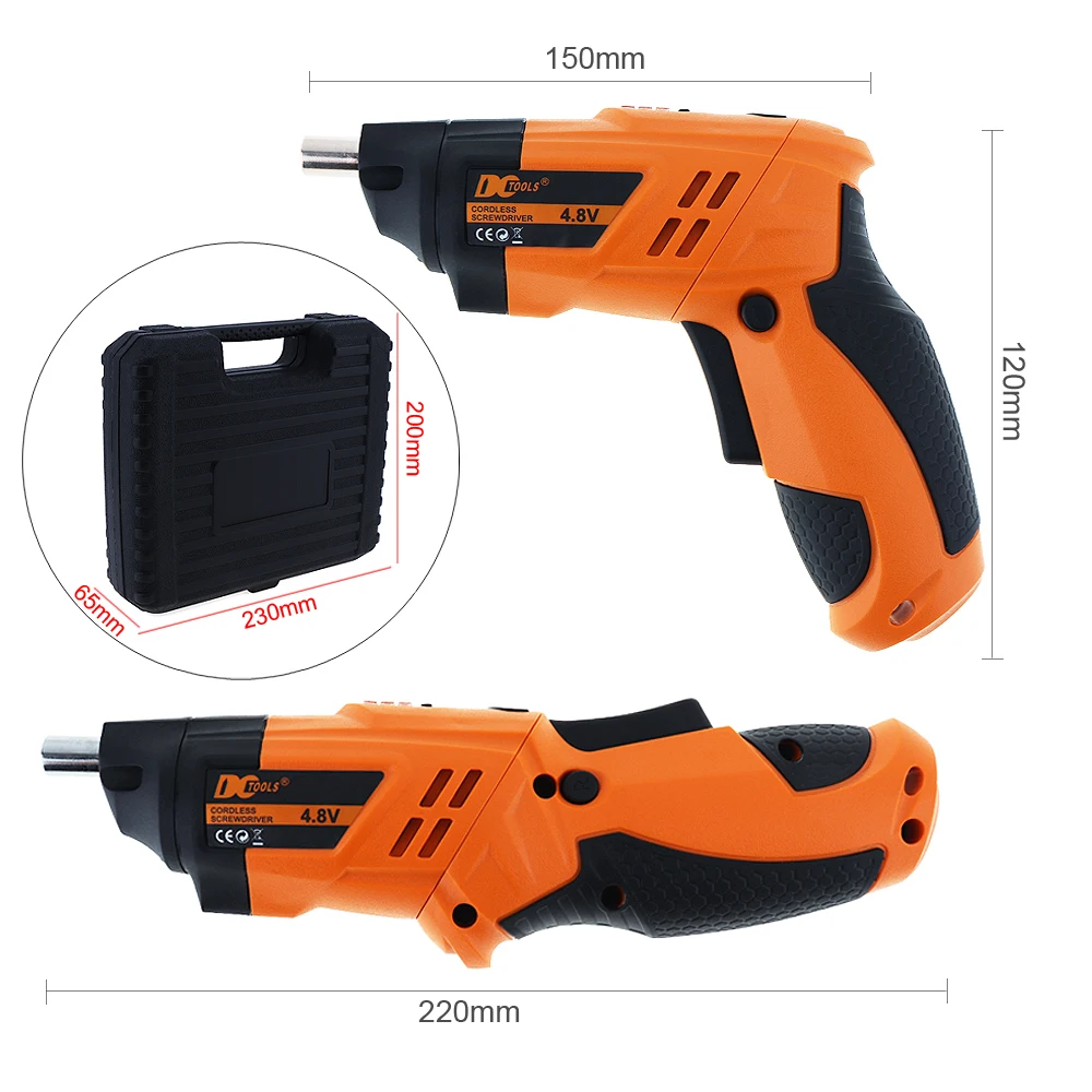 DCTOOLS по доступной цене, 47(Европа) шт./компл. 4,8 V АККУМУЛЯТОРНАЯ Отвертка с 220V ЕС Вилка сцепления аксессуары для мотоциклов и гибкий соединительное звено