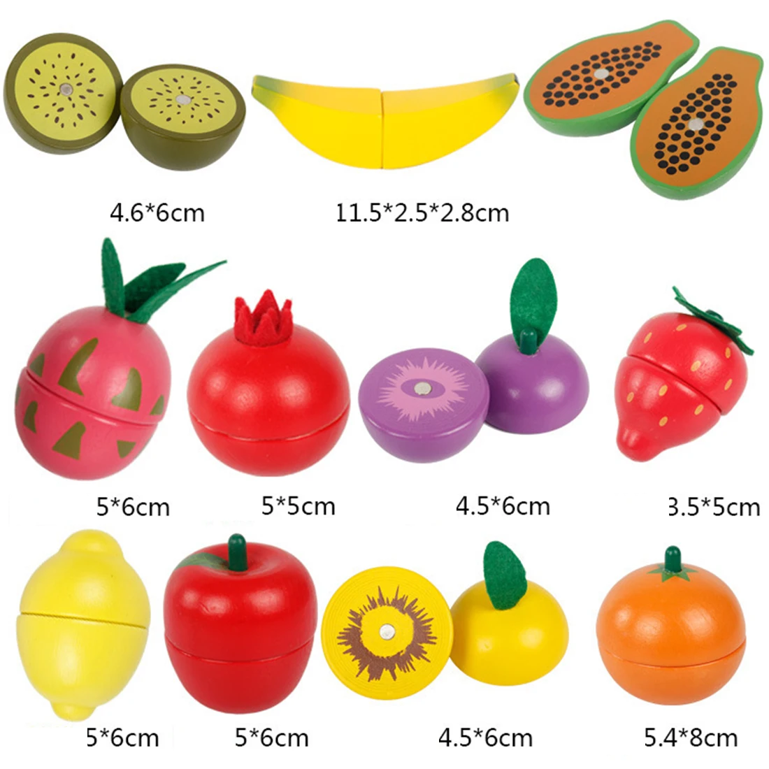 Магнитные деревянные фрукты и овощи комбинированный режущий Комплект кухонных игрушек дети играть и делать вид моделирования Playset дети удовольствие