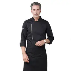 Шеф-повара комбинезоны Для мужчин Для женщин одежда с длинным рукавом отель западный ресторан кухонная Униформа кафе булочно костюм